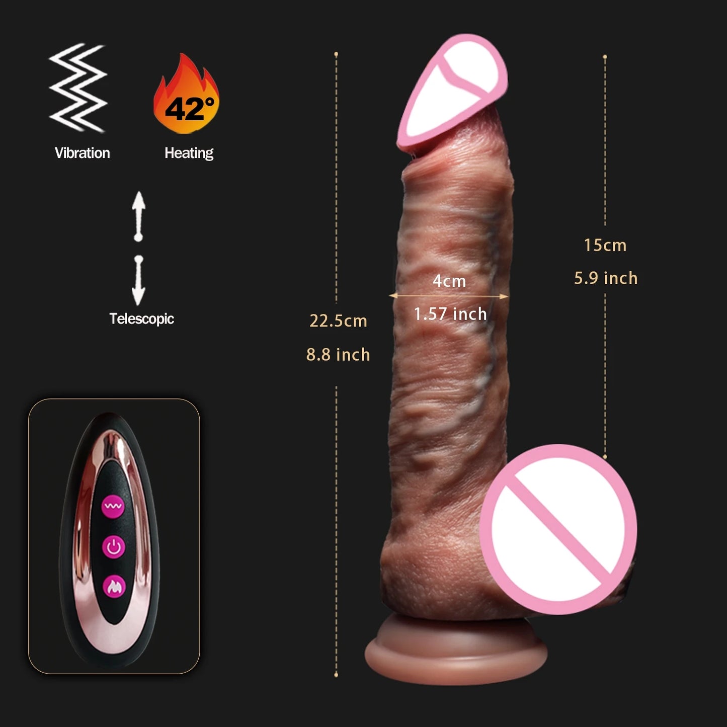 Dildo Vibrator Dildo Teleskop Penis Vibratoren Für Frauen Silikon G-punkt Realistische Dick Vibrierende Masturbation Erwachsene Sexy spielzeug