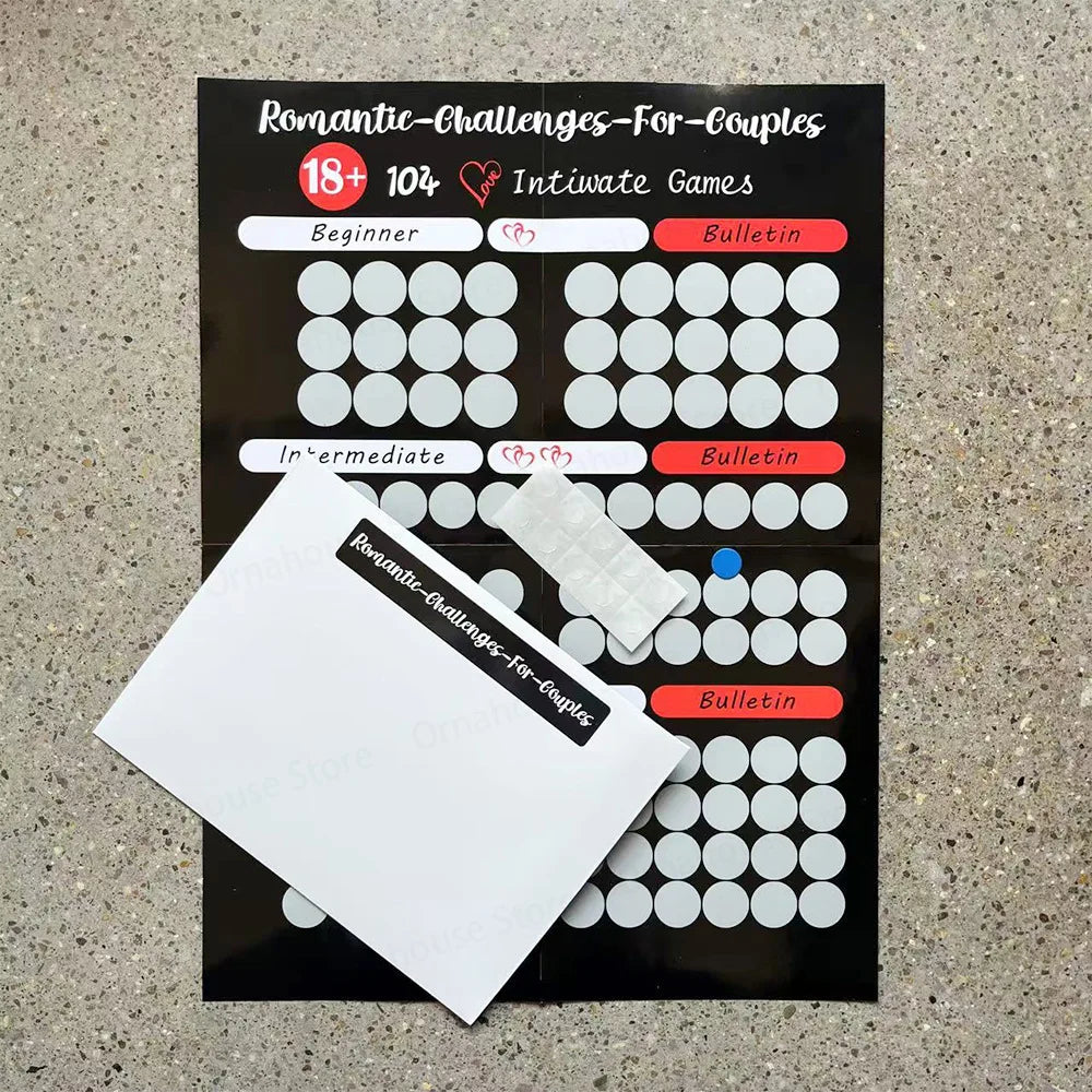 Couples Intimacy Challenge Advanced Edition !104 Intimate Scratchable Surprise Posters for Couples!