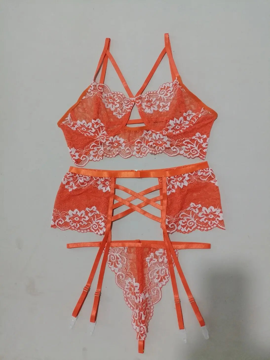 Lencería sexy de encaje transparente con bordado porno, ropa interior erótica, conjunto de sujetador y liguero, lencería sexy y erótica para dormir.