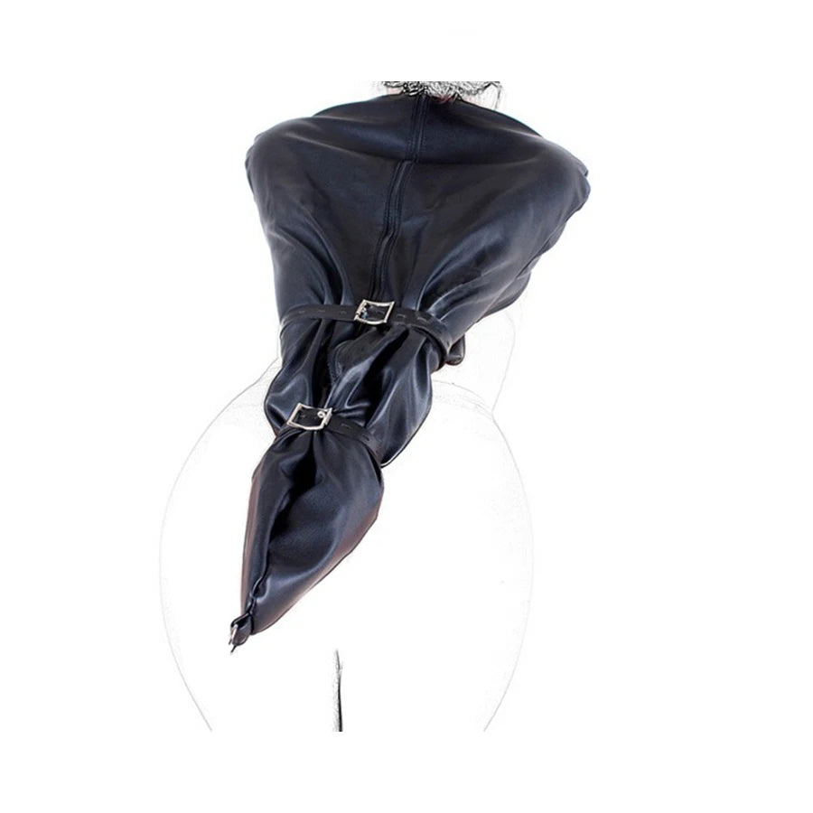 BDSM Sex Bondage Arm Binder,Behind Back Straight Jacket,SM Leather Arm binder Restraint,Slave Lockable Glove With Shoulder Strap