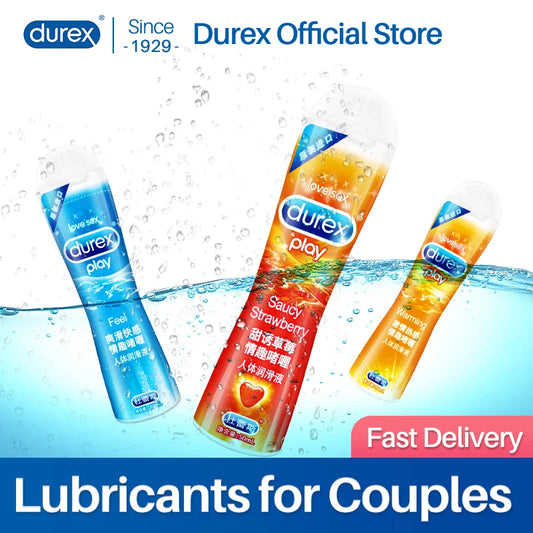 Lubricantes Durex Play de 50 ml, lubricante a base de agua para masturbación anal, gel para el pene, aceite de masaje, productos sexuales vaginales para parejas.