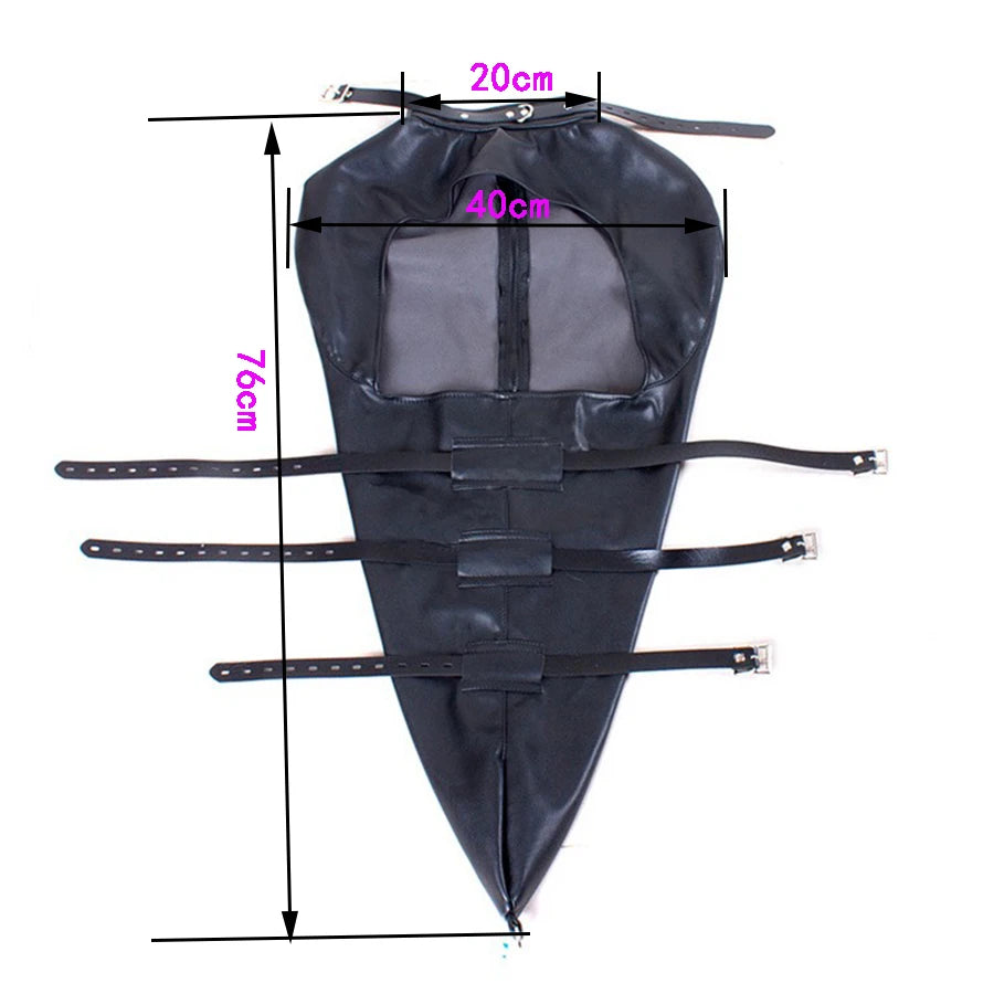 BDSM Sex Bondage Arm Binder, Detrás de la espalda, Camisa de fuerza, SM Leather Arm Binder Restraint, Guante de esclavo con cerradura y correa de hombro