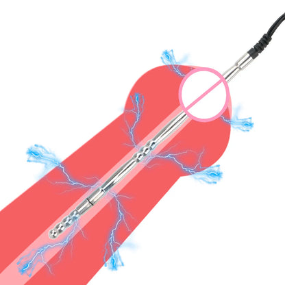 Electrochoque médico, tapón para pene, estimulador eléctrico masculino, catéter uretral de metal, dilatador de sonidos, juguetes sexuales SM para hombres, masturbador.