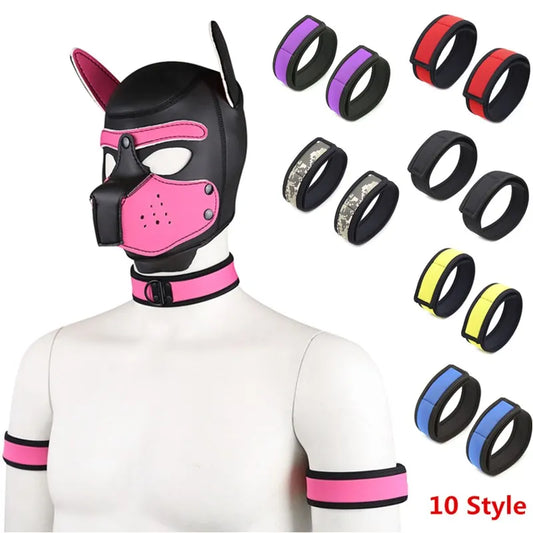 BDSM Gay Cachorro Juego Brazalete Fetiche Perro Esclavo Accesorios Sexuales Esposas de Bondage para Brazos Tienda para Adultos Juguetes Sexuales para Hombres Gay