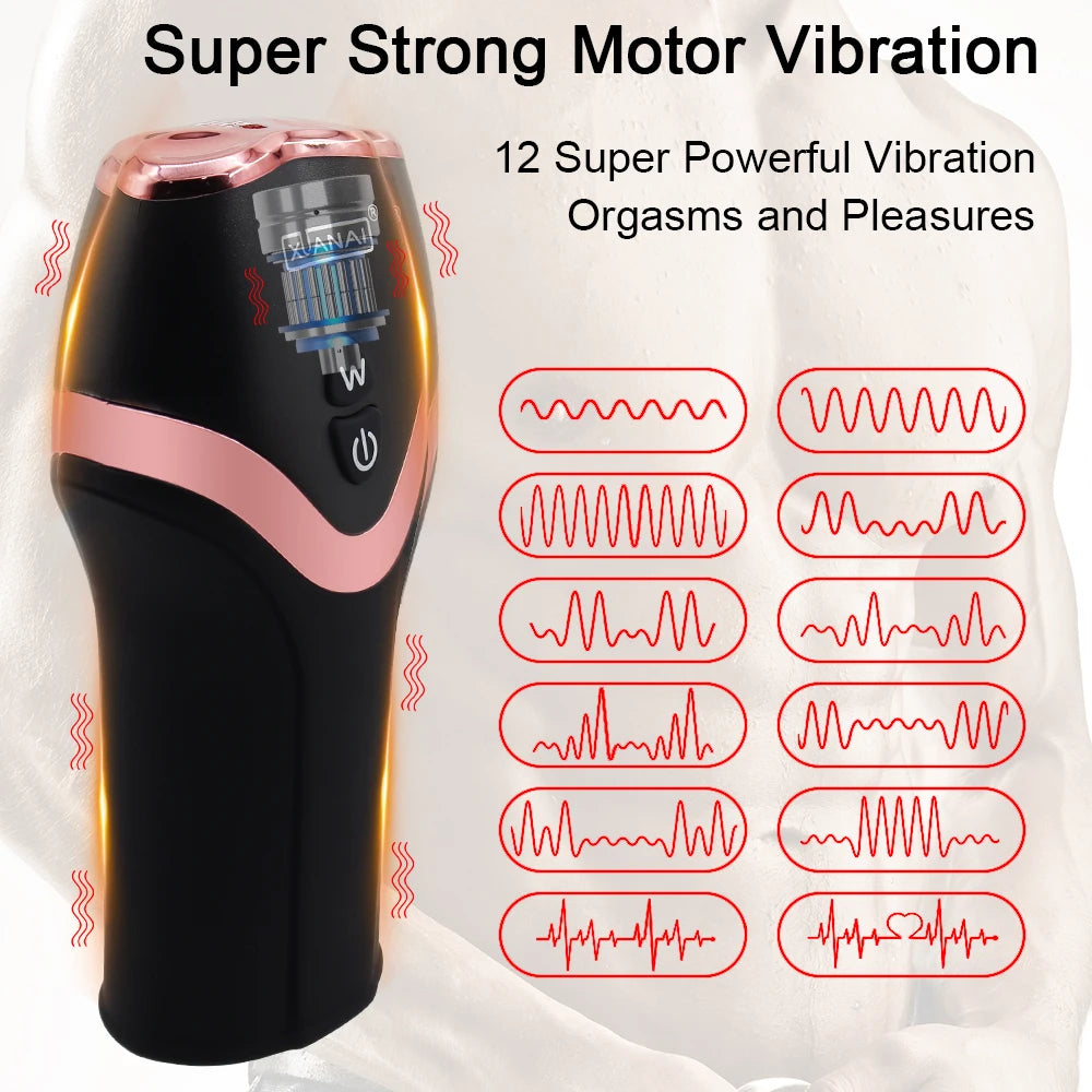 Glans Vibrator 12 Modes Penis Massager Exerciser Male Masturbator Ejaculation Delay Last Trainer Erotic Adult Sex Toys for Men