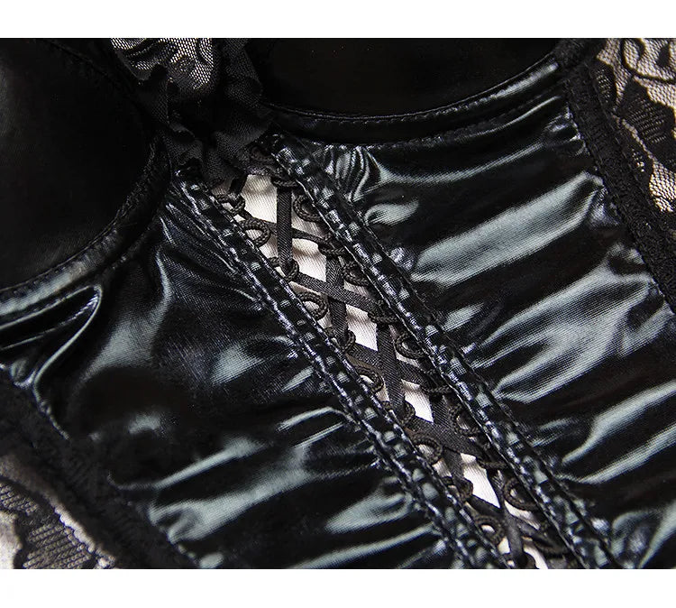 Women's Sexy Corset Lingerie Plus Size Hot Sexy Black Lace Bra Adjustable Straps Corset Top Female Slim Waist Bustier Corselet