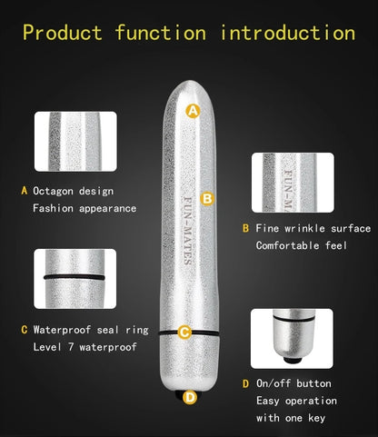 Vibradores de bala de 16 velocidades para mujeres, estimulador de clítoris, punto G, juguetes sexuales eróticos, masturbador femenino con lápiz labial.