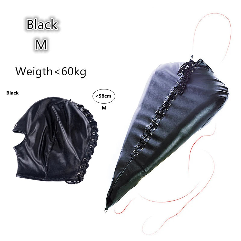 Cinturón de cuero BDSM para el brazo, con correas para la espalda, guante de bondage SM, máscara de esclavo con boca abierta, juguetes sexuales para adultos.