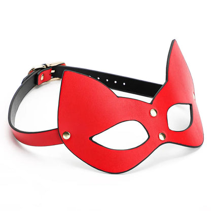 Máscara BDSM, juguetes sexuales para mujeres, ataduras de bondage, cuero, sexy, cosplay, máscara de conejo con orejas de gato, fiesta de mascaradas, cosplay facial