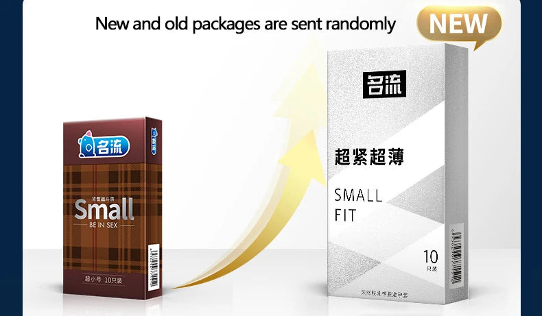 PERSONAGE 10 condones de látex de 45 mm, duraderos y fiables, de larga duración, pequeños, ultra lubricados, grandes, con aceite y punto