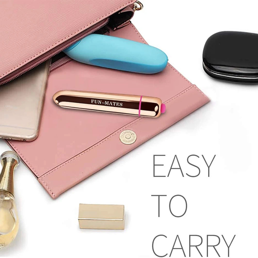 Vibradores de bala de 16 velocidades para mujeres, estimulador de clítoris, punto G, juguetes sexuales eróticos, masturbador femenino con lápiz labial.