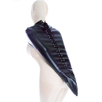 Cinturón de cuero BDSM para el brazo, con correas para la espalda, guante de bondage SM, máscara de esclavo con boca abierta, juguetes sexuales para adultos.