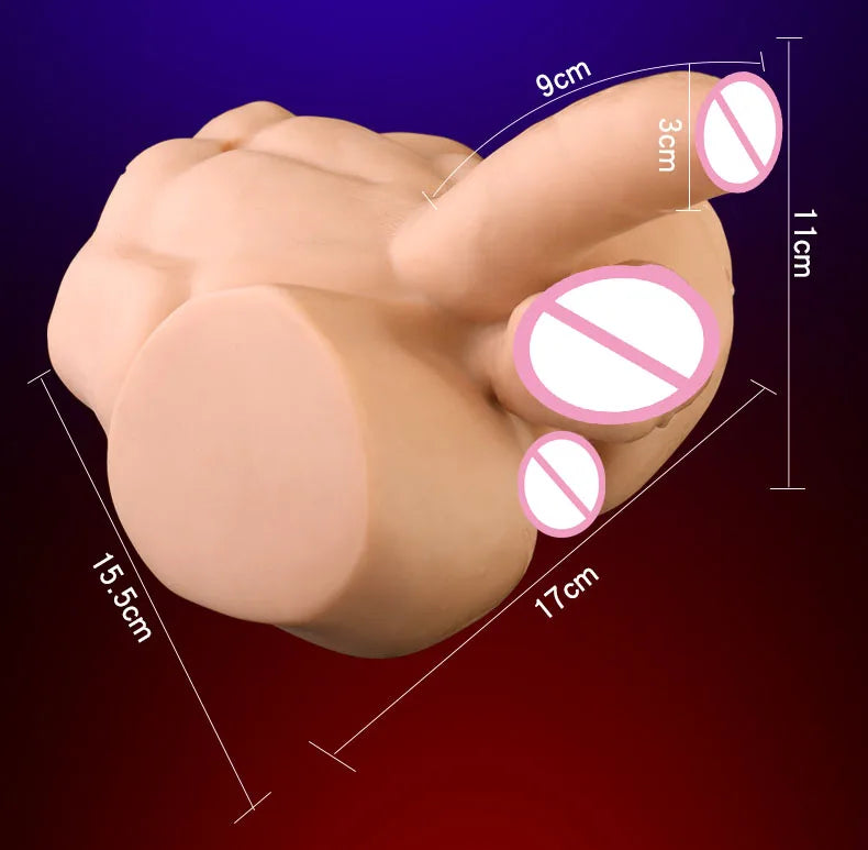 18 Herramientas de Masturbación Masculina Muñeca de Juguete para Hombres Muñeca Sexual de Bolsillo Porno en Ano Real Agujero Masculino Trasero con Consolador de Pene Sexual