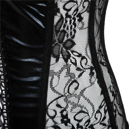 Women's Sexy Corset Lingerie Plus Size Hot Sexy Black Lace Bra Adjustable Straps Corset Top Female Slim Waist Bustier Corselet