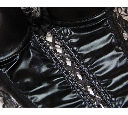 Women's Sexy Corset Lingerie Plus Size Hot Sexy Black Lace Bra Adjustable Straps Corset Top Female Slim Waist Bustier Corselet