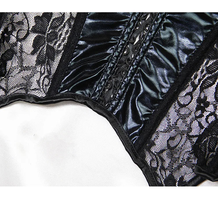 Women's Sexy Corset Lingerie Plus Size Hot Sexy Black Lace Bra Adjustable Straps Corset Top Female Slim Waist Bustier Corselet