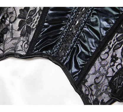 Women's Sexy Corset Lingerie Plus Size Hot Sexy Black Lace Bra Adjustable Straps Corset Top Female Slim Waist Bustier Corselet