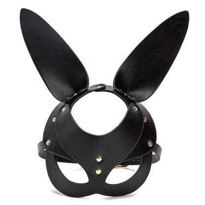 Máscara BDSM, juguetes sexuales para mujeres, ataduras de bondage, cuero, sexy, cosplay, máscara de conejo con orejas de gato, fiesta de mascaradas, cosplay facial