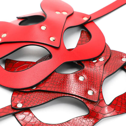 Máscara BDSM, juguetes sexuales para mujeres, ataduras de bondage, cuero, sexy, cosplay, máscara de conejo con orejas de gato, fiesta de mascaradas, cosplay facial