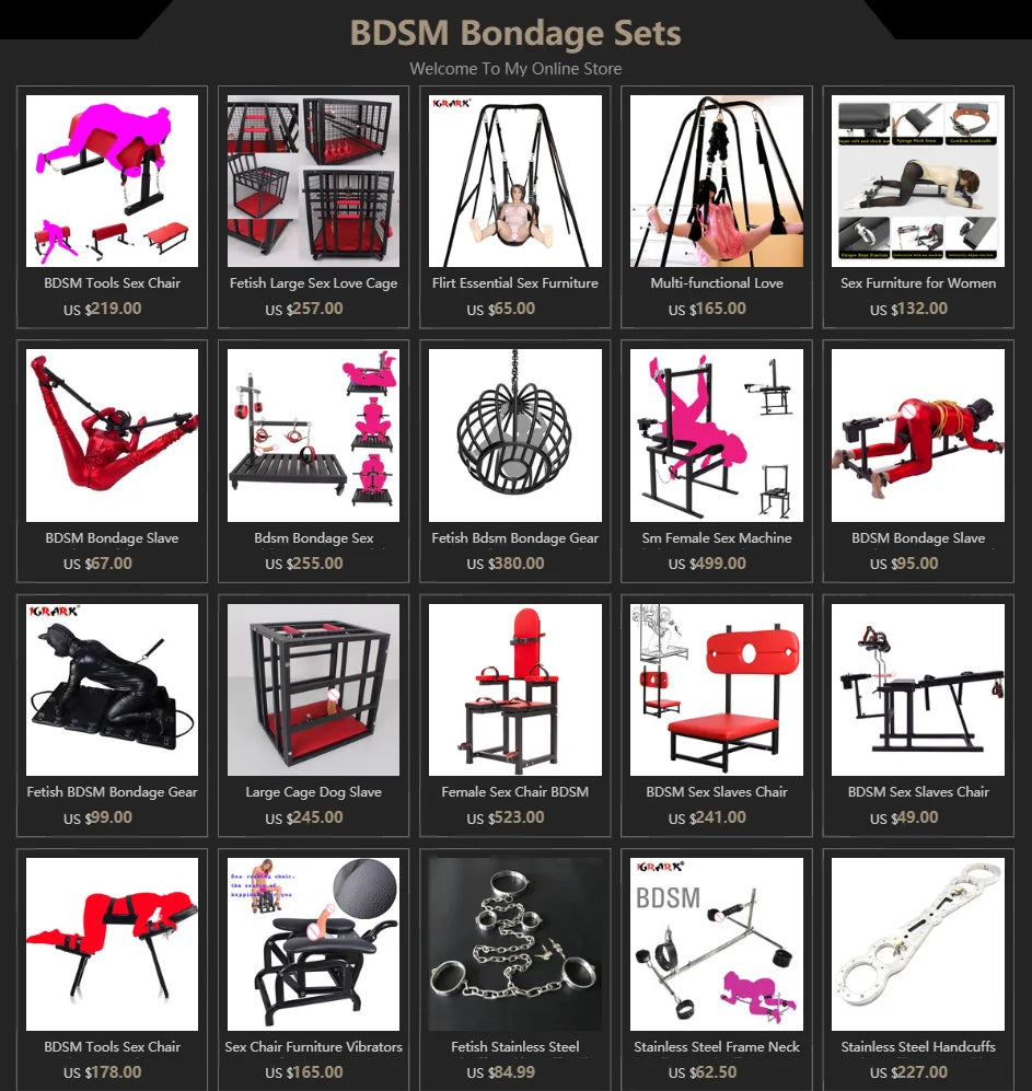 BDSM Bondage Slave Restraint Frame Dog Erotic Tools Handcuff Ankle Cuff Gear Sex Machine Toys for Women Men Couples Adult Games