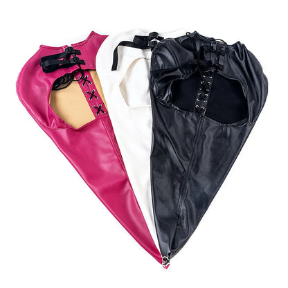 Cinturón de cuero BDSM para el brazo, con correas para la espalda, guante de bondage SM, máscara de esclavo con boca abierta, juguetes sexuales para adultos.