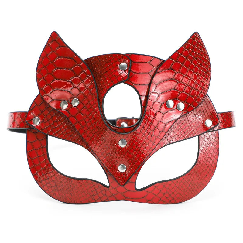 Máscara BDSM, juguetes sexuales para mujeres, ataduras de bondage, cuero, sexy, cosplay, máscara de conejo con orejas de gato, fiesta de mascaradas, cosplay facial