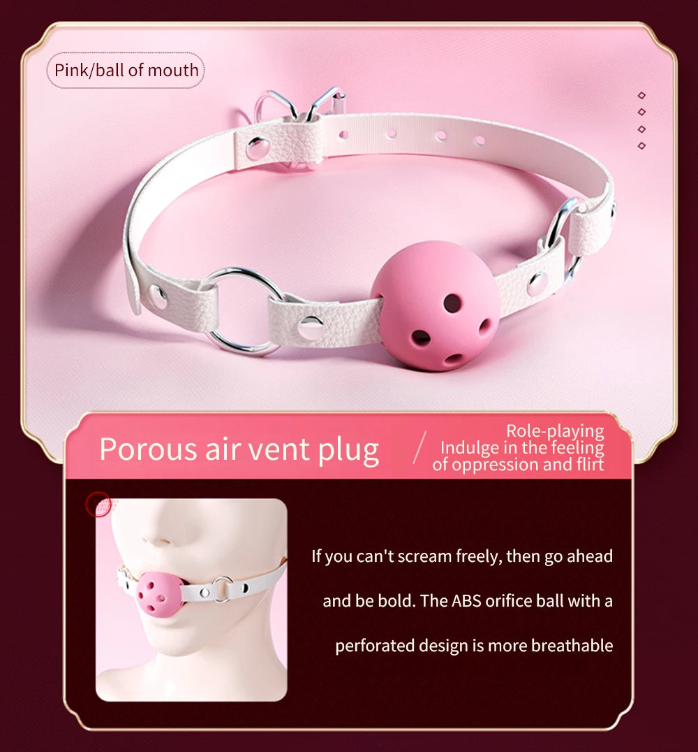 Bdsm Bondage Set Restraint Adult Game Handcuff Neck Collar Wrist Mouth Gag Strap Fetish SM Sex Toys for Woman Couples Product