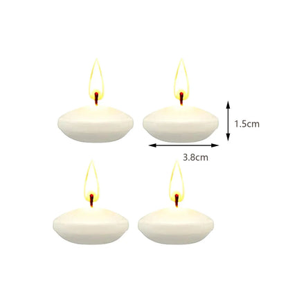 30Pcs Romantic Unscented Floating Candles DIY Round Decor Party Supplies for Dinners Anniversary Weddings Valentines Events