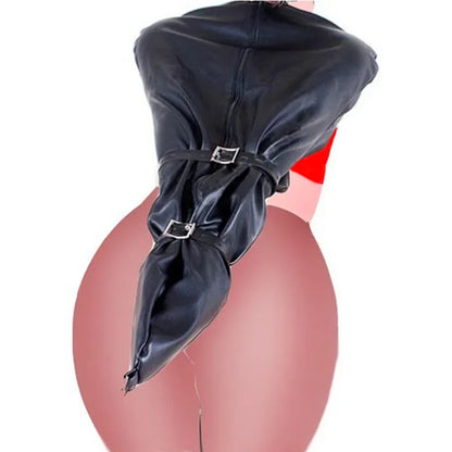 BDSM Zwangsjacke / Armbinder,Leder Deluxe Armbinder Fesseln,Bondage-Handschuhe hinter dem Rücken,Sexspielzeug für Paare Sex Shop