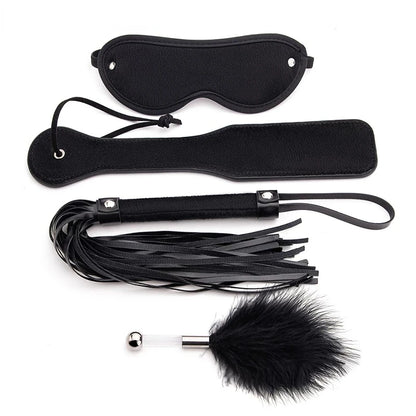 Kit de bondage SM BDSM para adultos de 4 piezas, juguete sexual de cuero premium para parejas