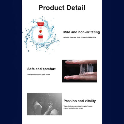 Sex Lubricant Lubricant for Sex Strawberry Flavor Lube Water Based Lubricant Oral Sex Anal Sex Masturbation Vagina Orgasm Gel