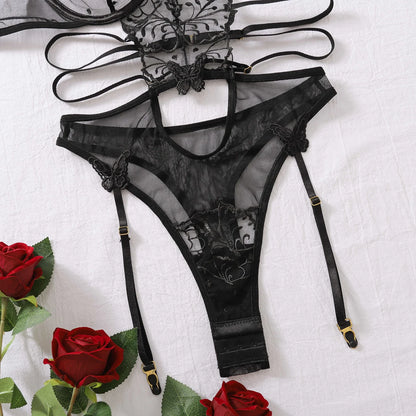 2024 Sexy Erotic Costume Lace Embroidery Hollow Out Backless Mesh See Through Erotic Female Teddy Bear Lingerie Bodysuit