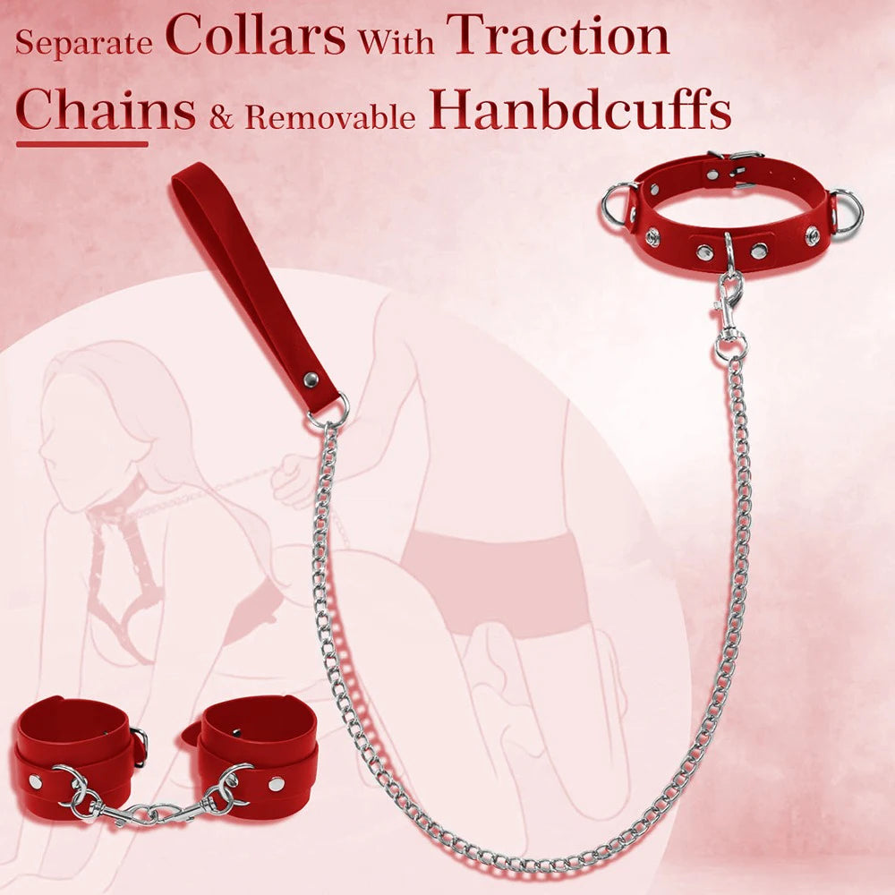 BDSM Pussy Handcuffs Sex Toys Games for Couples Slave Harness Cuffs Bondage Straps Erotic Obedience Turn Female Sex Kits