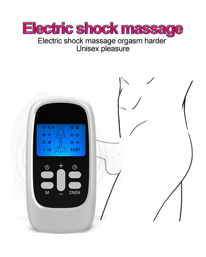 Funda de pene con fibra conductora para electrochoque BDSM, anillos para escroto, estimulación eléctrica, terapia de pene, productos sexuales masculinos para agrandar el pene.