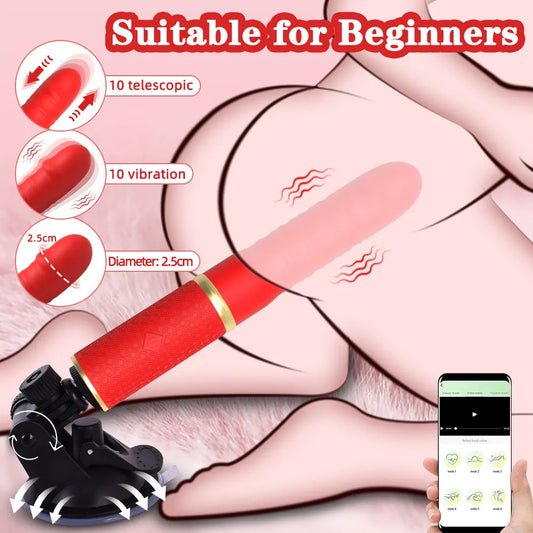 Sex Machine Thrusting Dildo Vibrator Adult Sex Toys for Women Men G Spot Clitoral Anal Play Big Suction Cup Anal Toys for Couple