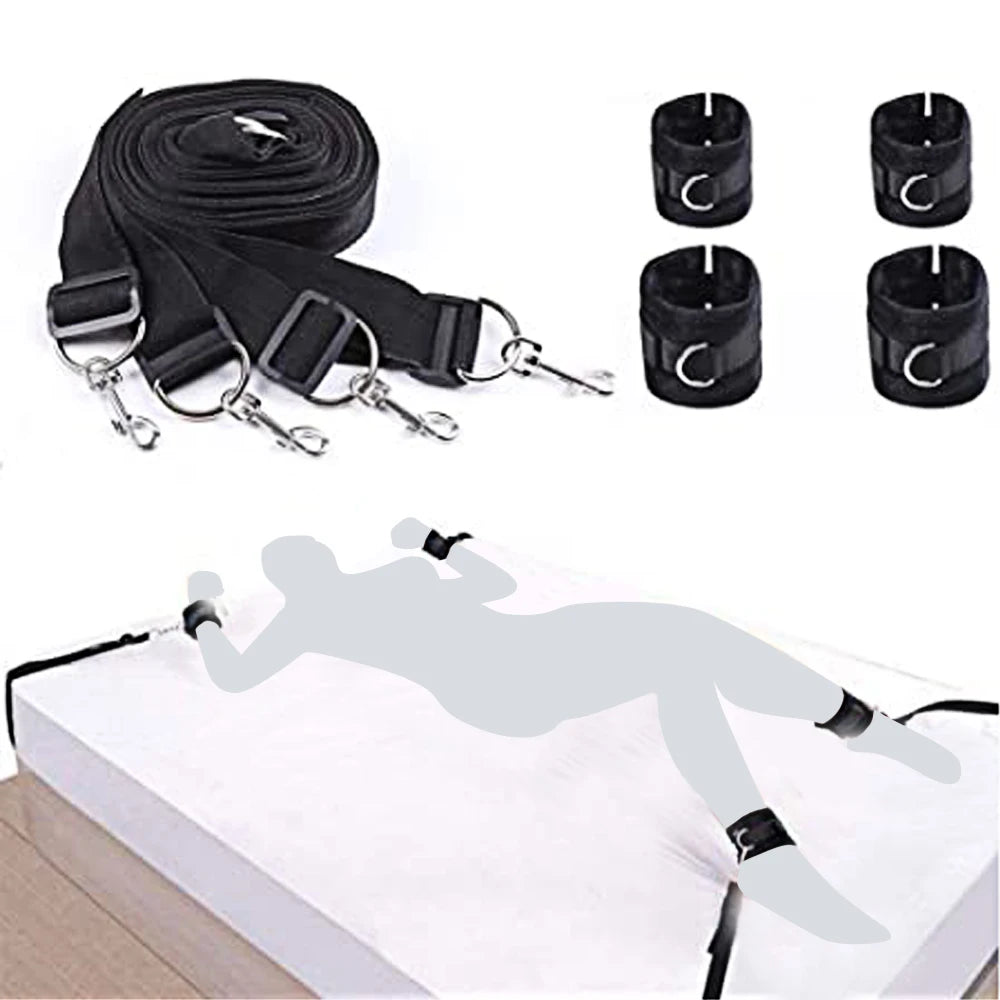 BDSM Adult SM Sex Restraint Handcuffs Slave Tools Bdsm Sexy Wrist To Ankle Cuffs Open Leg Hand Toys Bondage For Couples 18+
