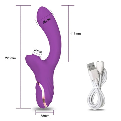 Female Powerful Vibrator 10 Frequency Vibration Clitoris Vacuum Stimulation Vagina Penetration Masturbation Orgasm Sex Toys