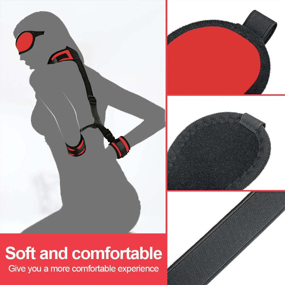 BDSM Sexspielzeug-Sets für Erwachsene für sexy Spiele Bondage-Maskenset Federhandschellen Fußfesseln Fesseln für Paare Sexuelle Hilfsmittel ﻿18+