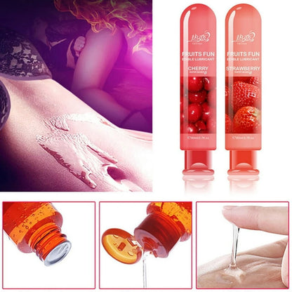 Lubricante con sabor a fruta para sex shop, lubricante vaginal, lubricante a base de agua, lubricante anal gay, lubricante sexual de 80 ml, juguetes sexuales para adultos.