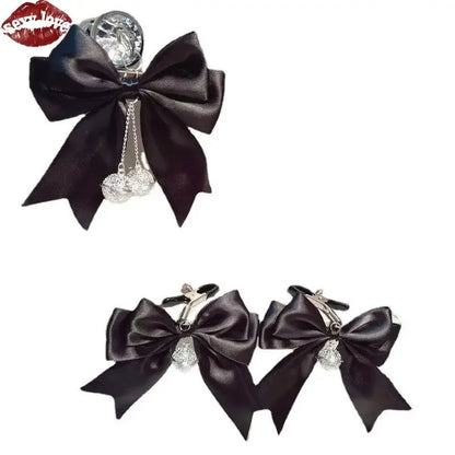 BDsm Fun Bow Palace Bell Anal Plug Alternative Training Breast Clip Traction Stimulating Toy Adult Adult  Sexy Toys for Men