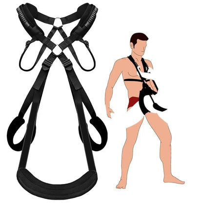BDSM Bondage Love Slings for Couples Sex Swing Set with Adjustable Strap Adult Sex Toy Soft Plush Padding Mat Sex Restraints Toy