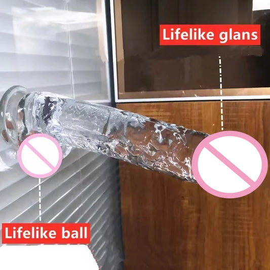 Consolador realista con ventosa para mujer, juguete sexual para adultos, masturbación anal vaginal, pene, consolador