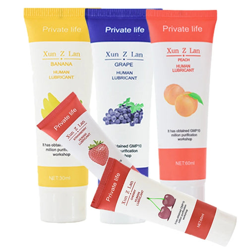 Sex Lubricant 30ml / 60ml Lubricant Water-based Banana/Strawberry/Grape/Cherry/ Sex Oil Vaginal and Anal Gel Adults Sex Product