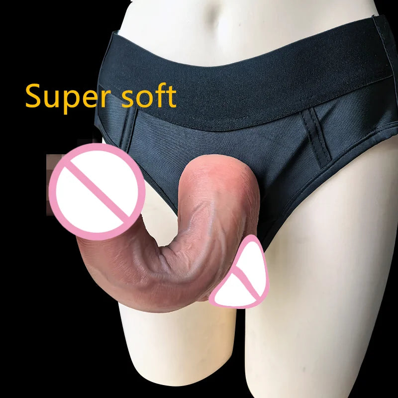 Super soft dildo, figurine stress - relieving sex toy, female - to - male or male - to - large - sized wearable fake penis, coup