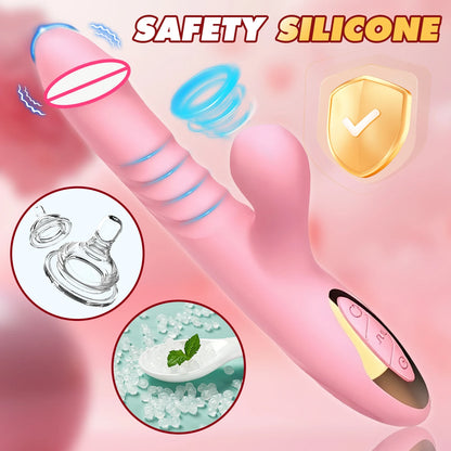 Vibrator For Women Licking sucking Clitoris Stimulator G-Spot Vagina Massager Stretching Swinging Dildo Female Sucker Sex Toys