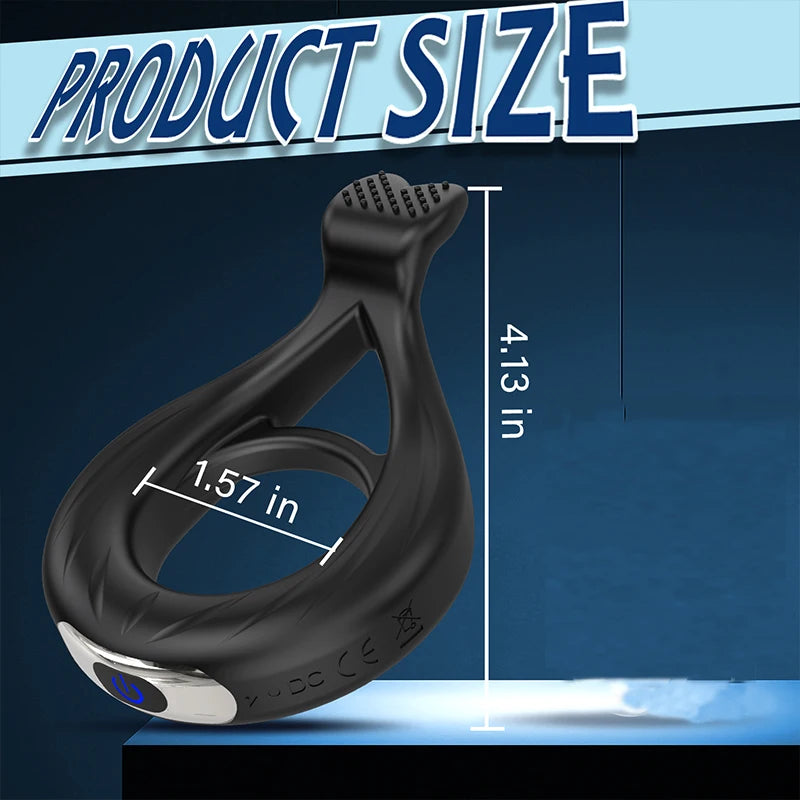 Erotic Toys Penis Ring Adult Sex Toys Vibrating Semen Cock Ring for Men Couple Ejaculation Delay Massage Vibrator Sex Toys