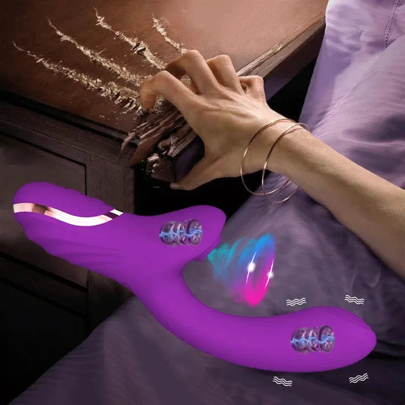 Female Powerful Vibrator 10 Frequency Vibration Clitoris Vacuum Stimulation Vagina Penetration Masturbation Orgasm Sex Toys