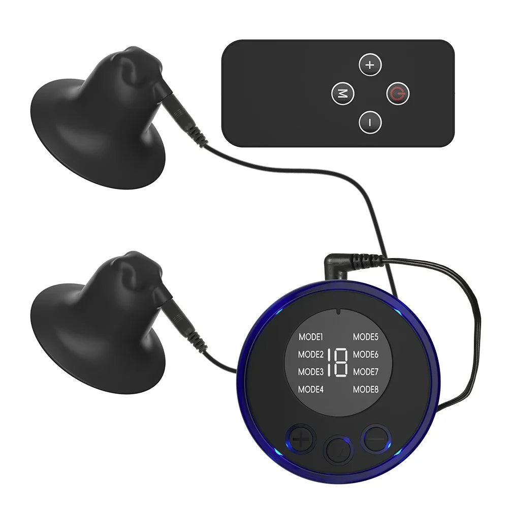 BDSM Electrode Breast Clip Nipple Toy for Women Men Couple Electric Shock Foreplay Flirting Medical Themed Sex Toys for Pleasure