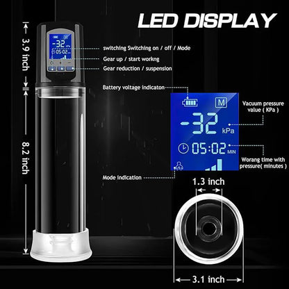 Sex Toys For Men 6 Powerful Sucking Modes LCD Display Electric Vacuum Penis Enlargement Extend Training Pump For Men