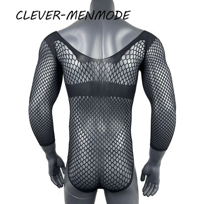 Sexy Lingerie Lace See-Through Transparent Jumpsuits Bodysuits Mesh Bondage Underwear Body Open Underwear Erotic Adult Clothing